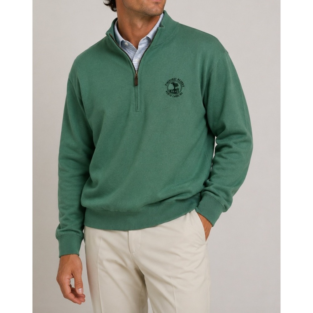Linksoul Club Pebble Beach Golf Links Merino Wool Quarter Zip Inulated XL Green